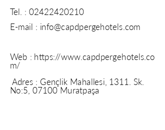 Cap D'perge Hotels iletiim bilgileri